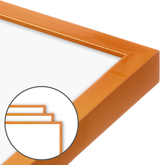 Orange Marmalade Narrow Width Wall Frame, Set of 3