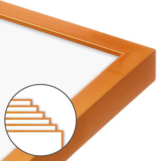 Orange Marmalade Narrow Width Wall Frame, Set of 6