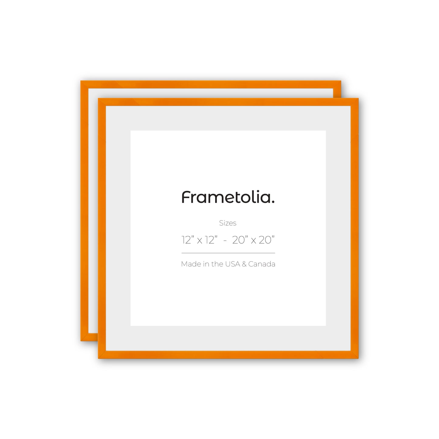 Orange Marmalade Narrow Width Wall Frame, Set of 2
