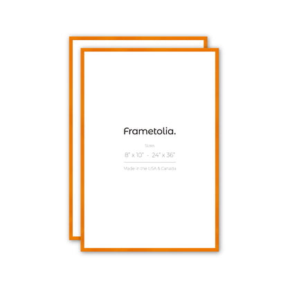 Orange Marmalade Narrow Width Wall Frame, Set of 2
