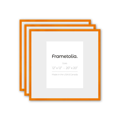 Orange Marmalade Narrow Width Wall Frame, Set of 3