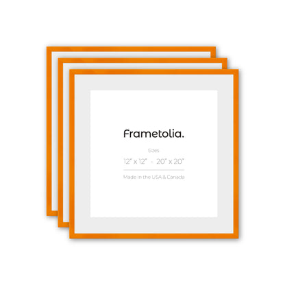 Orange Marmalade Narrow Width Wall Frame, Set of 3