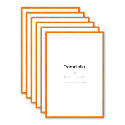 Orange Marmalade Narrow Width Wall Frame, Set of 6