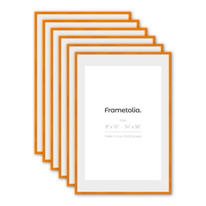 Orange Marmalade Narrow Width Wall Frame, Set of 6