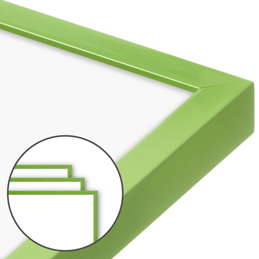 Fresh Lime Narrow Width Wall Frame, Set of 3