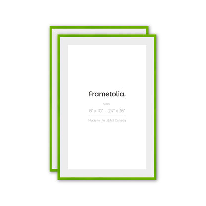 Fresh Lime Aurora Wall Frame, Set of 2