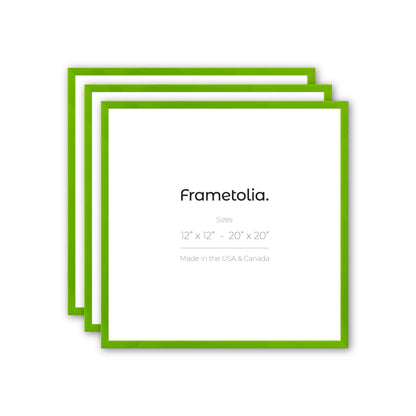 Fresh Lime Narrow Width Wall Frame, Set of 3