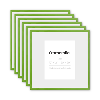 Fresh Lime Narrow Width Wall Frame, Set of 6