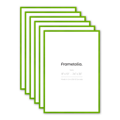 Fresh Lime Narrow Width Wall Frame, Set of 6
