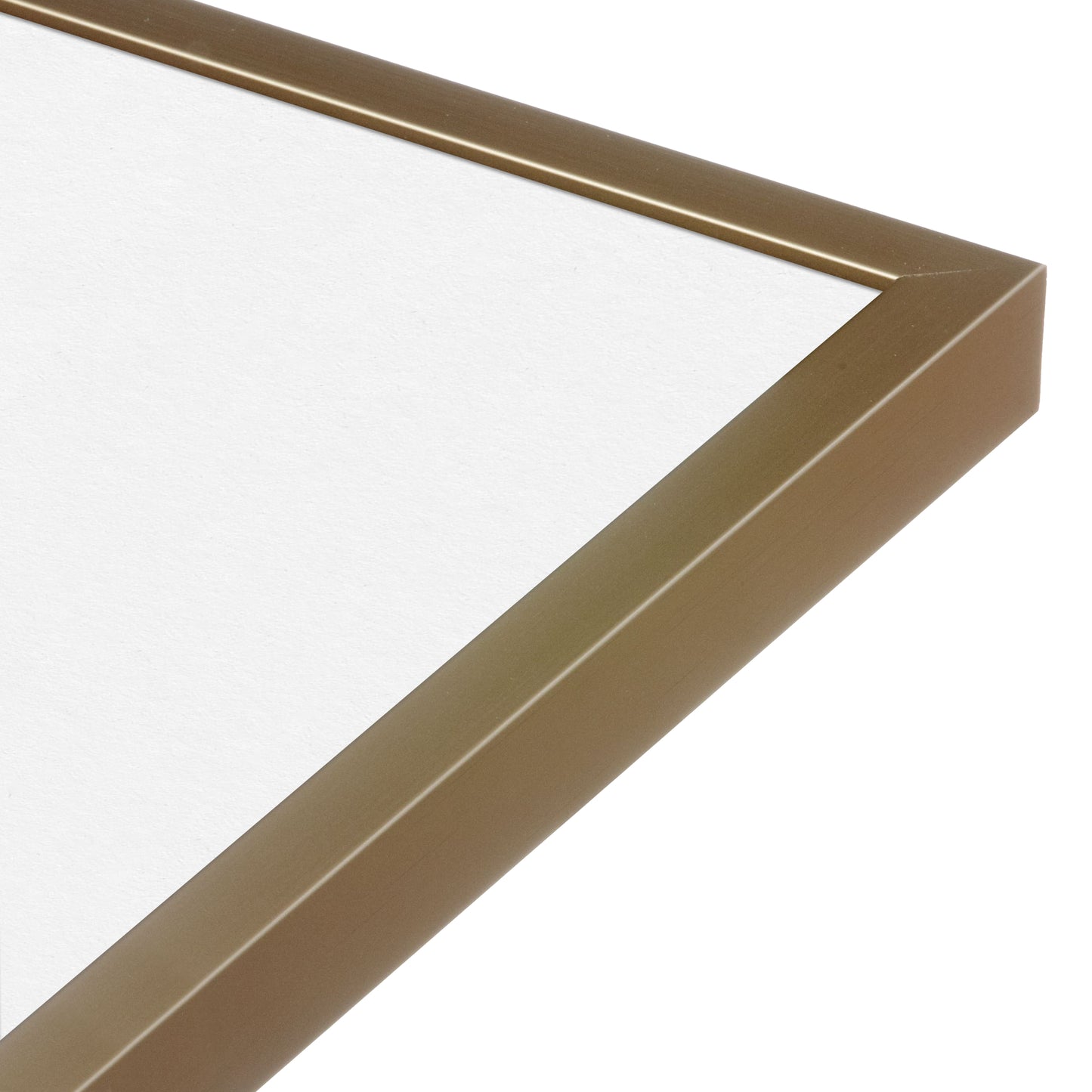 Brushed Gold Narrow Width Wall Frame, Set of 3