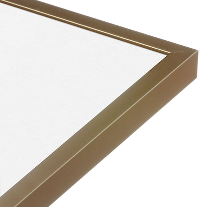 Brushed Gold Narrow Width Wall Frame, Set of 6