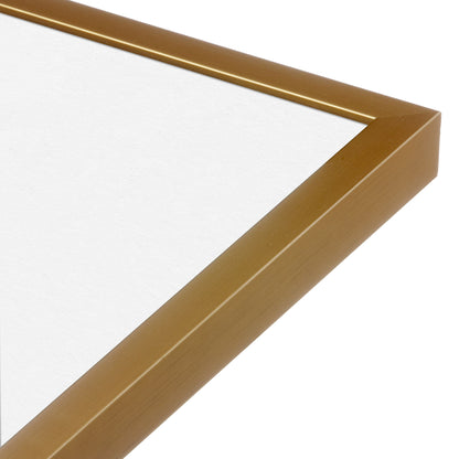 Polished Gold Narrow Width Wall Frame