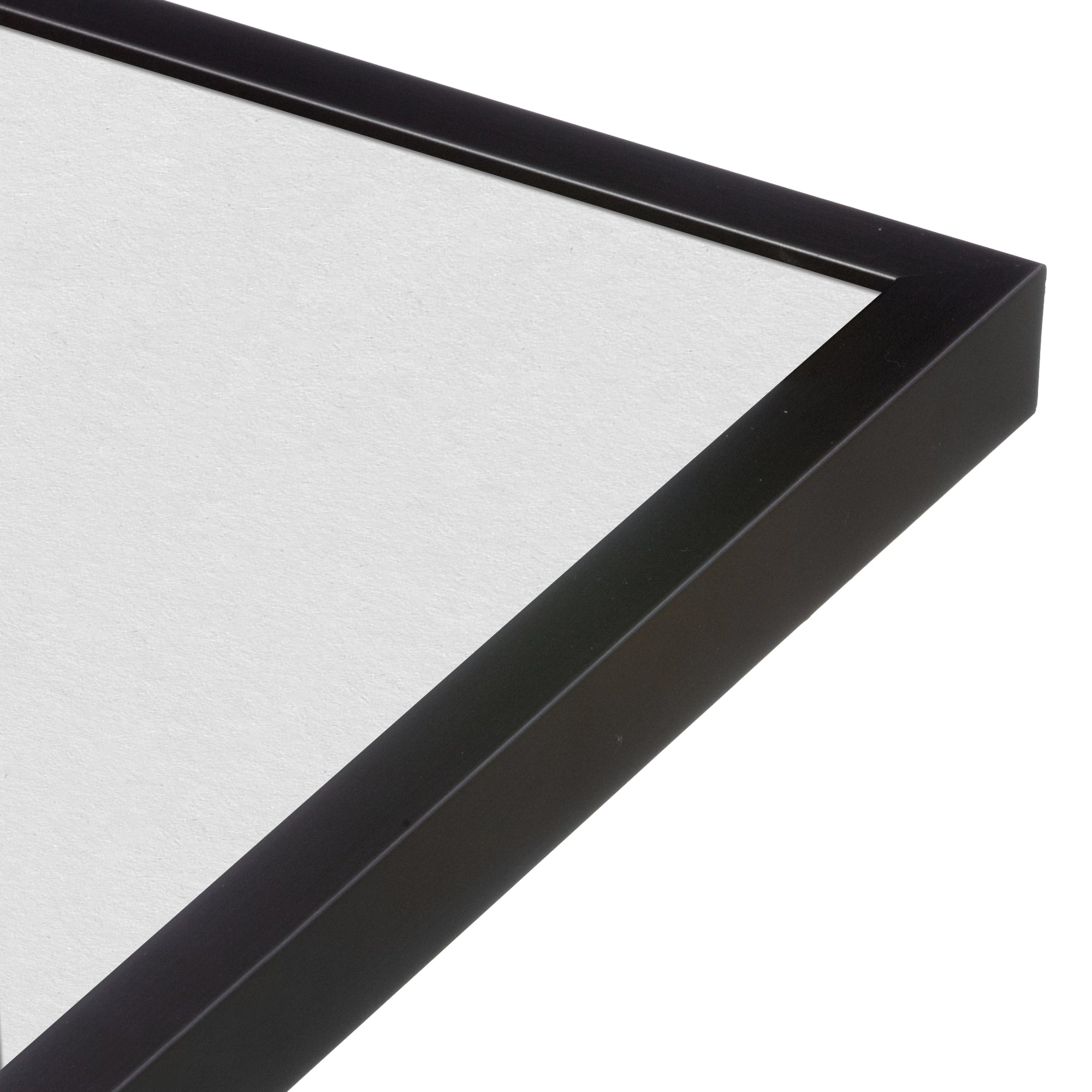 Satin Black wall frame corner close-up