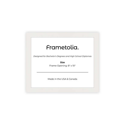 8" x 10" Opaque White Manhattan Diploma Frame - No Mat
