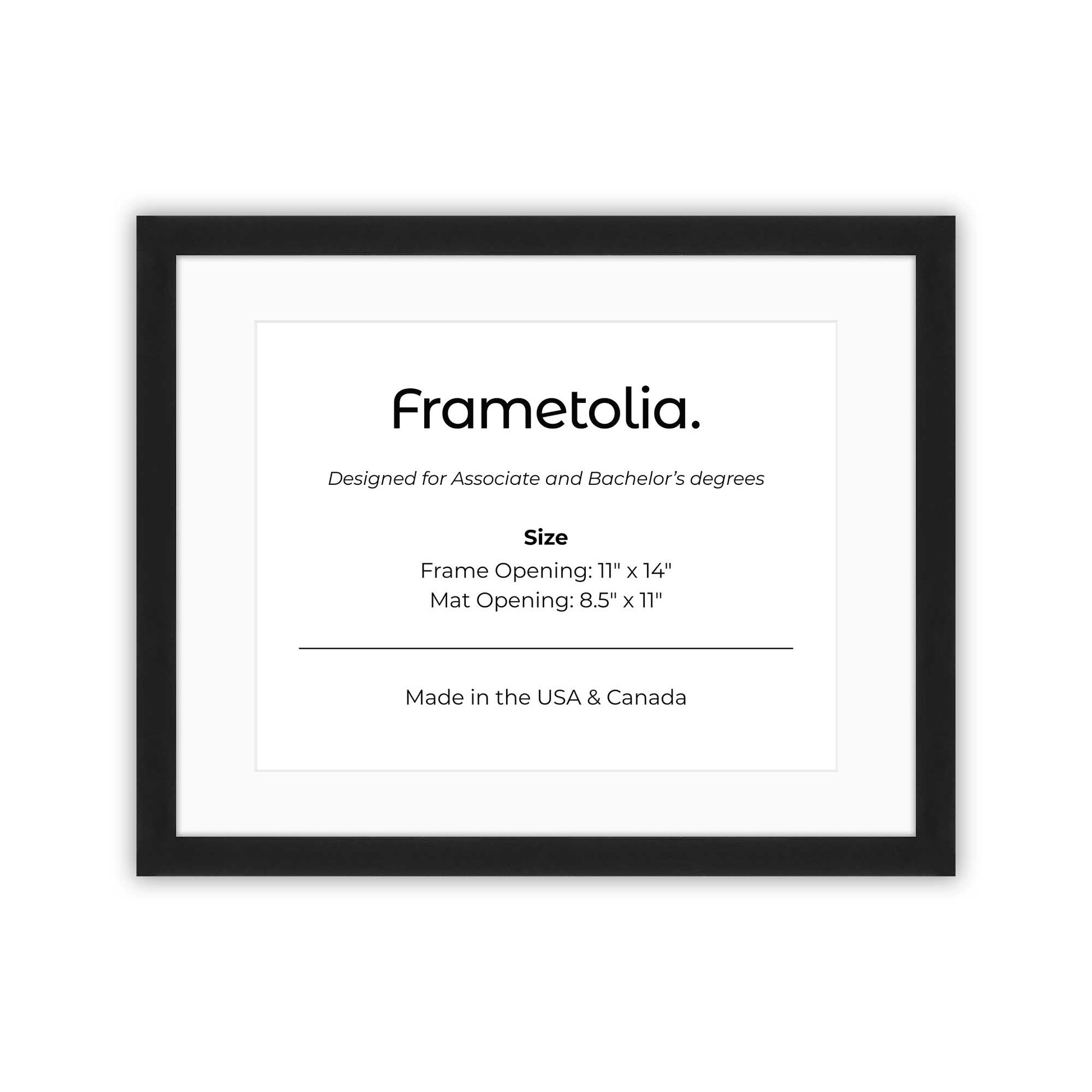 11" x 14" Espresso Manhattan  Diploma Frame with mat -  8.5 x 11 opening