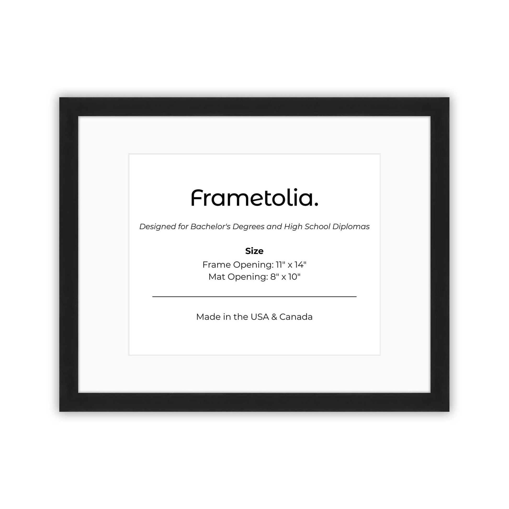 11" x 14" Espresso Manhattan  Diploma Frame with Mat - 8 x 10 opening
