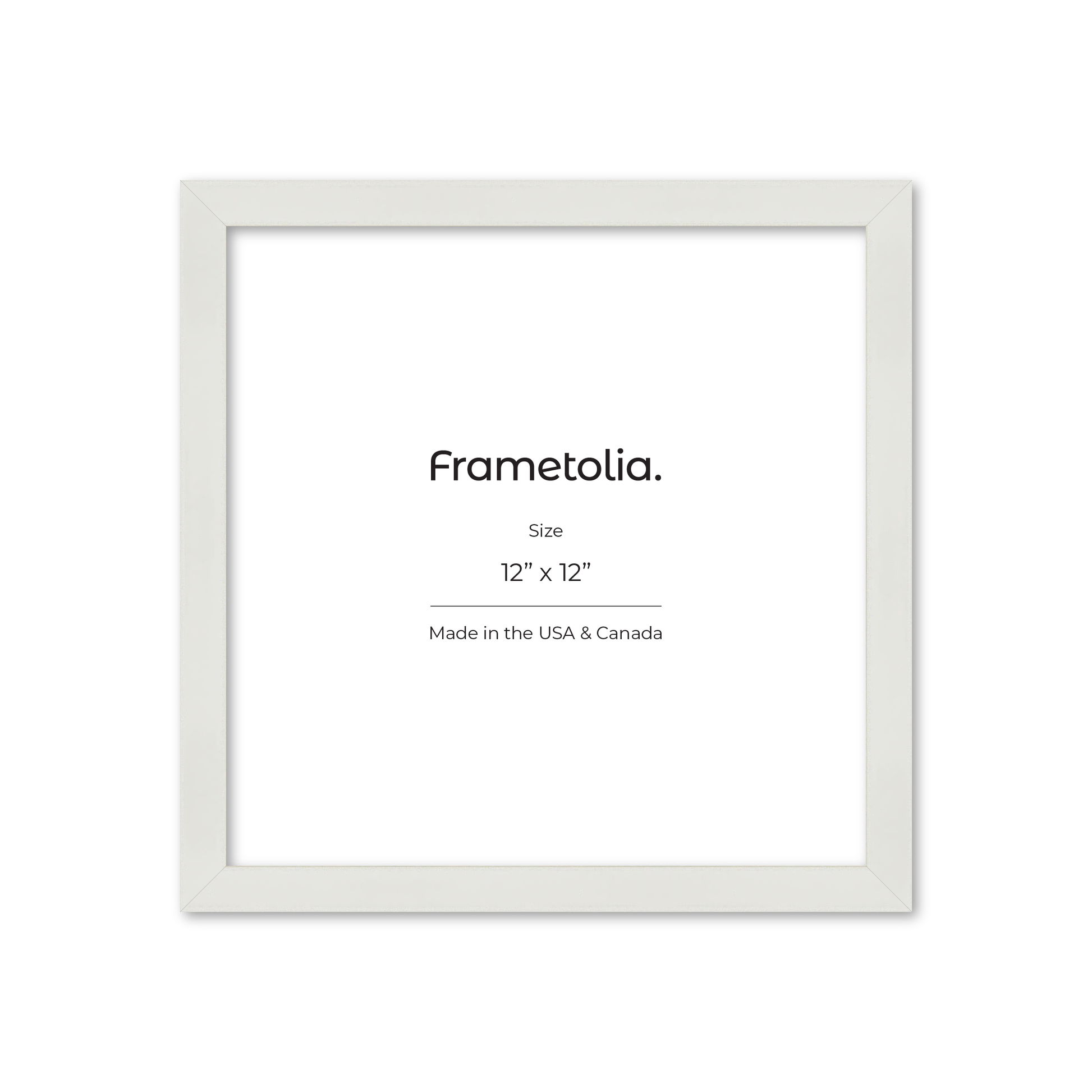 12" x 12" White Lacquer Manhattan Wall Frame