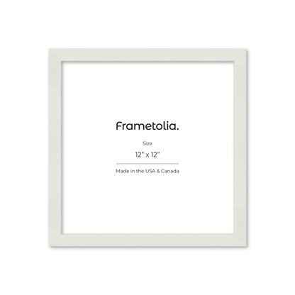 12" x 12" White Lacquer Manhattan Wall Frame