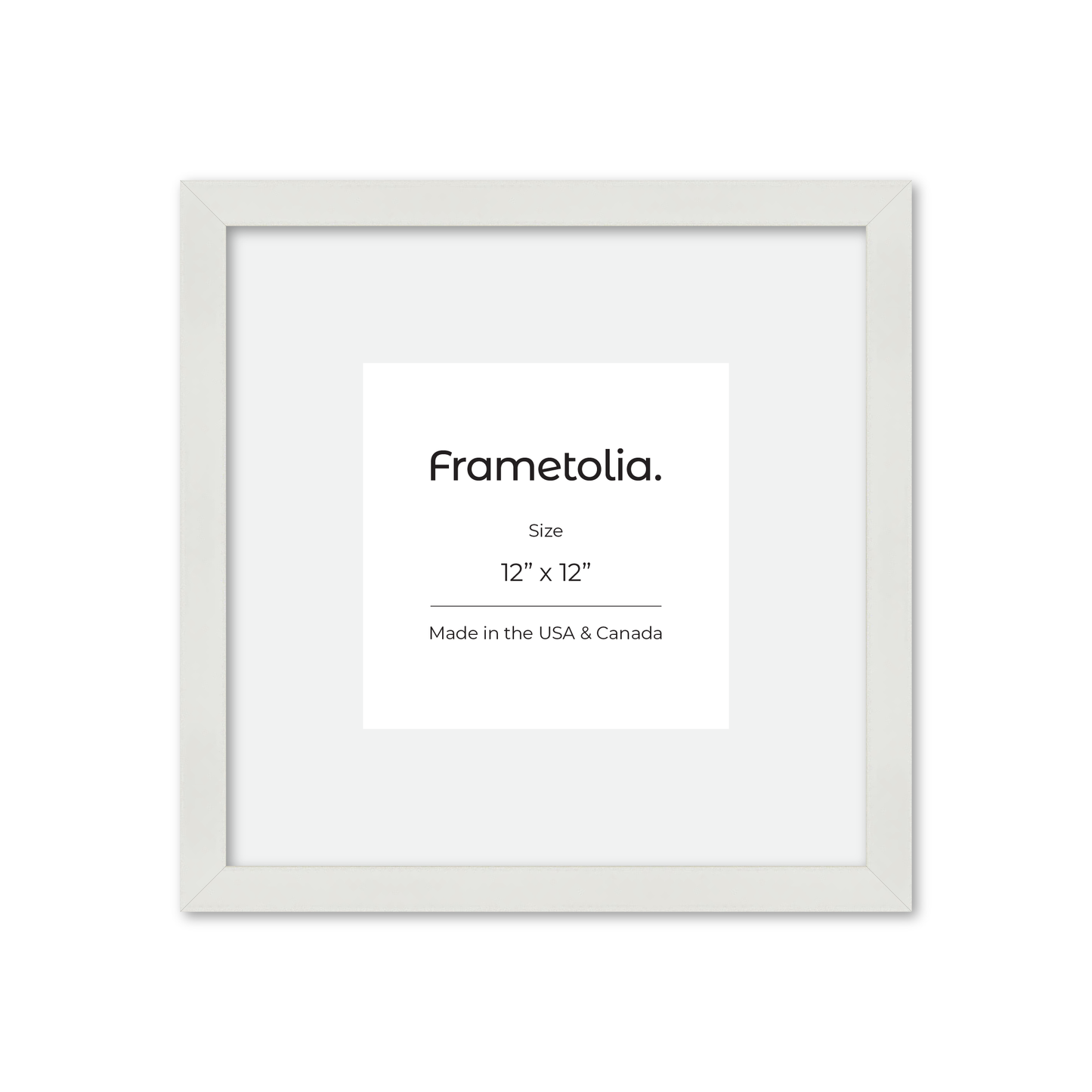 12" x 12" White Lacquer Manhattan Wall Frame