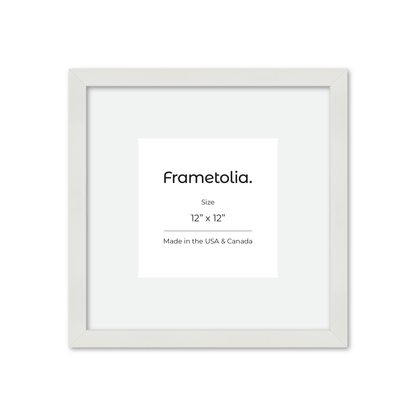 12" x 12" White Lacquer Manhattan Wall Frame