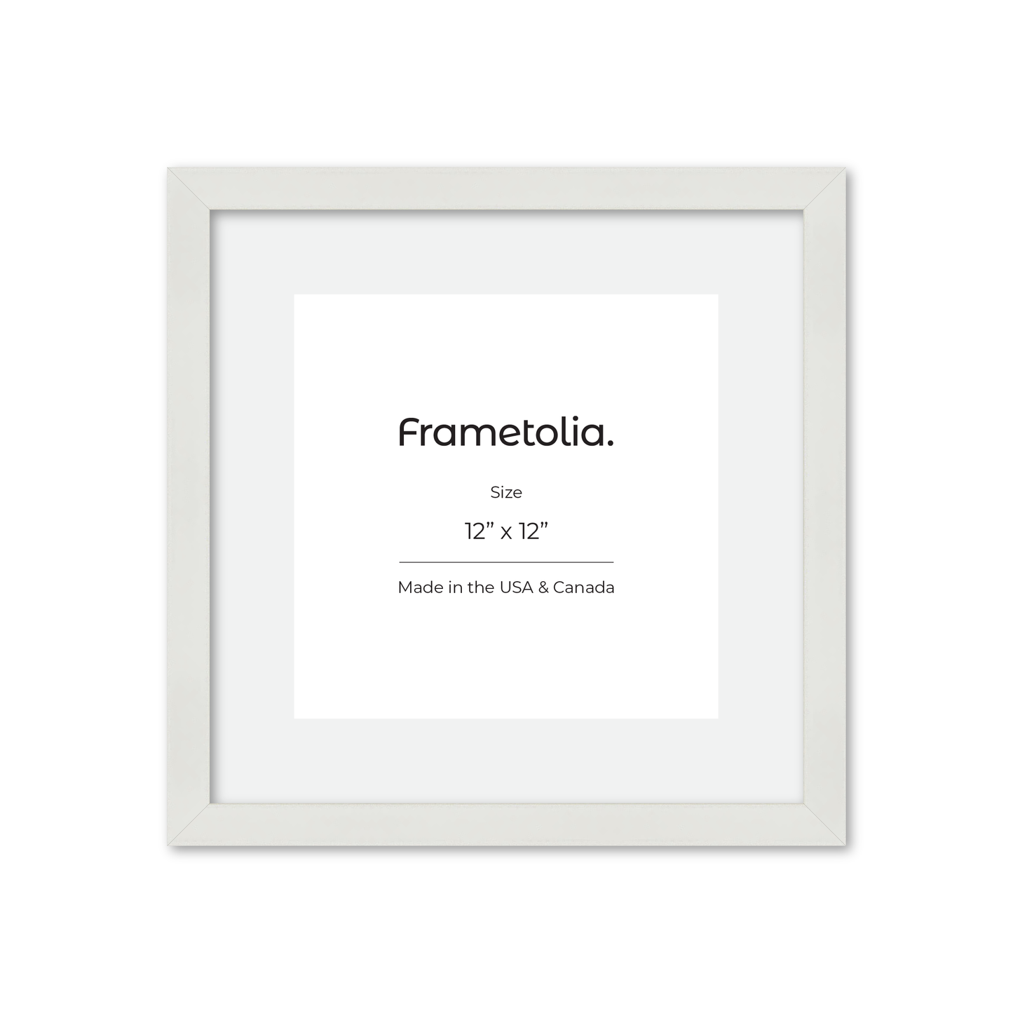 12" x 12" White Lacquer Manhattan Wall Frame