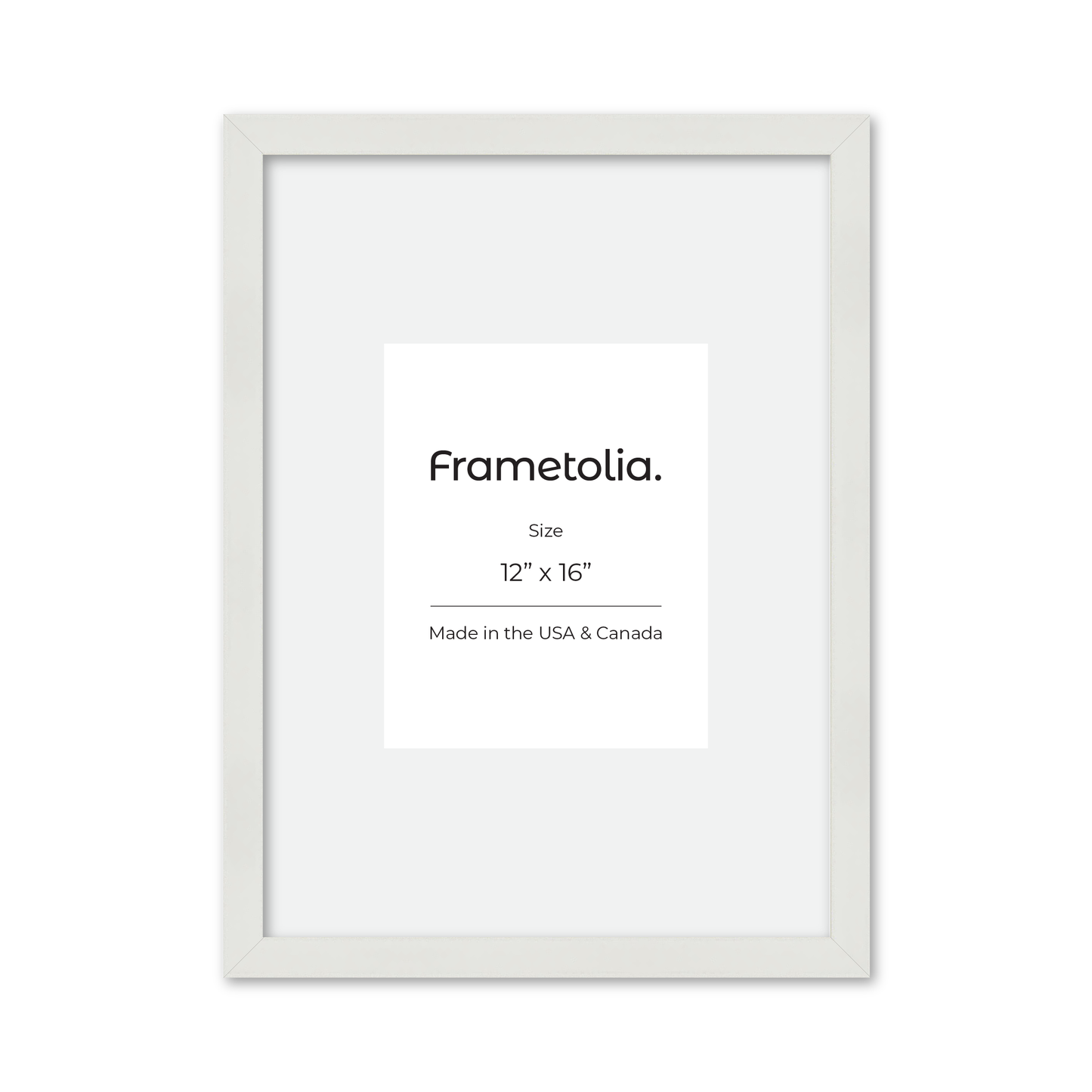 12" x 16" White Lacquer Manhattan Wall Frame
