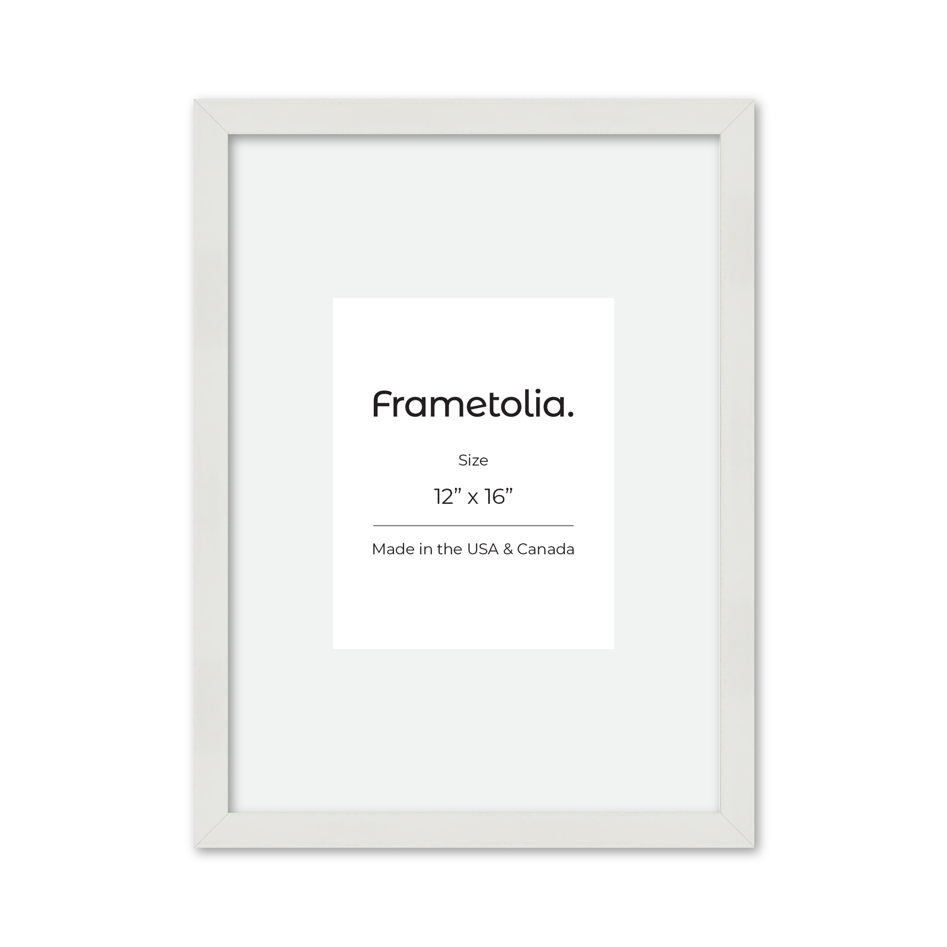 12" x 16" White Lacquer Manhattan Wall Frame