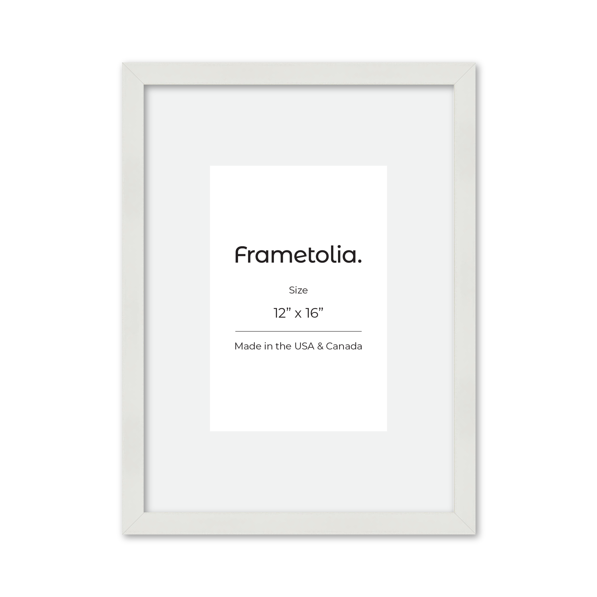 12" x 16" White Lacquer Manhattan Wall Frame