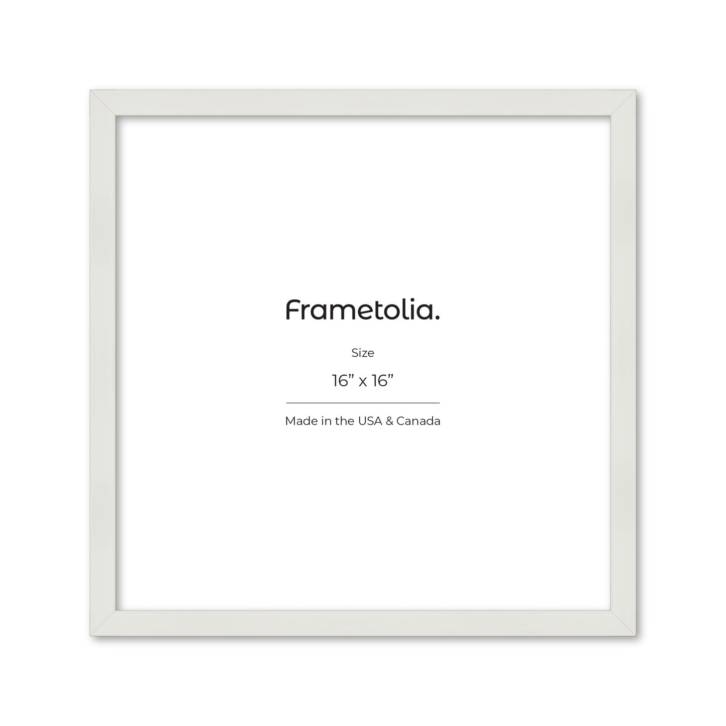 16" x 16" White Lacquer Manhattan Wall Frame