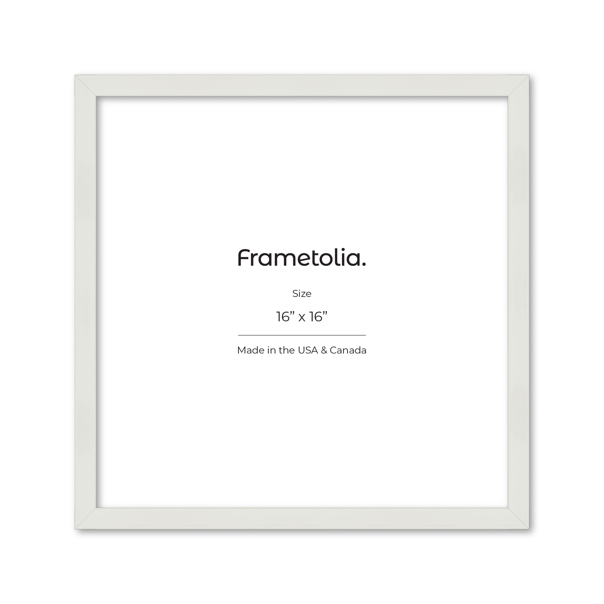 16" x 16" White Lacquer Manhattan Wall Frame