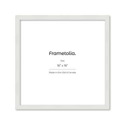 16" x 16" White Lacquer Manhattan Wall Frame