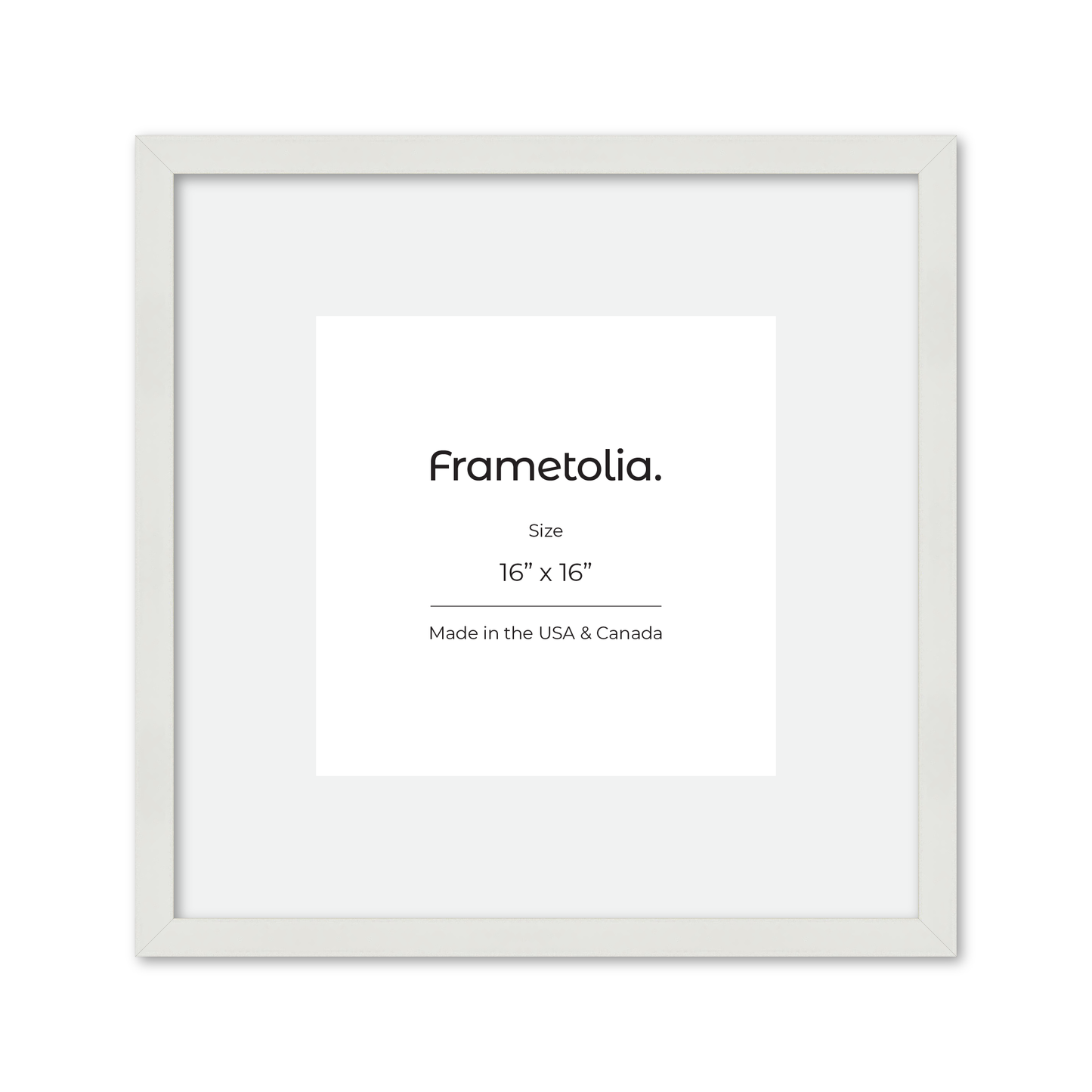 16" x 16" White Lacquer Manhattan Wall Frame