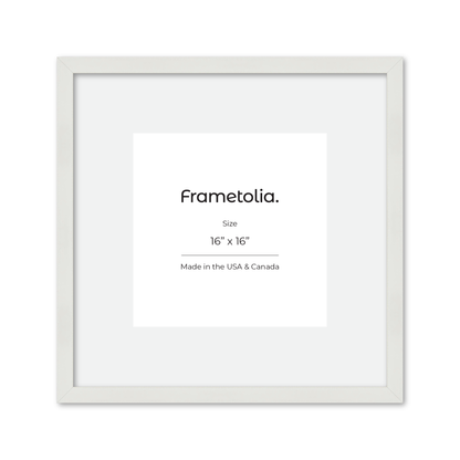16" x 16" White Lacquer Manhattan Wall Frame