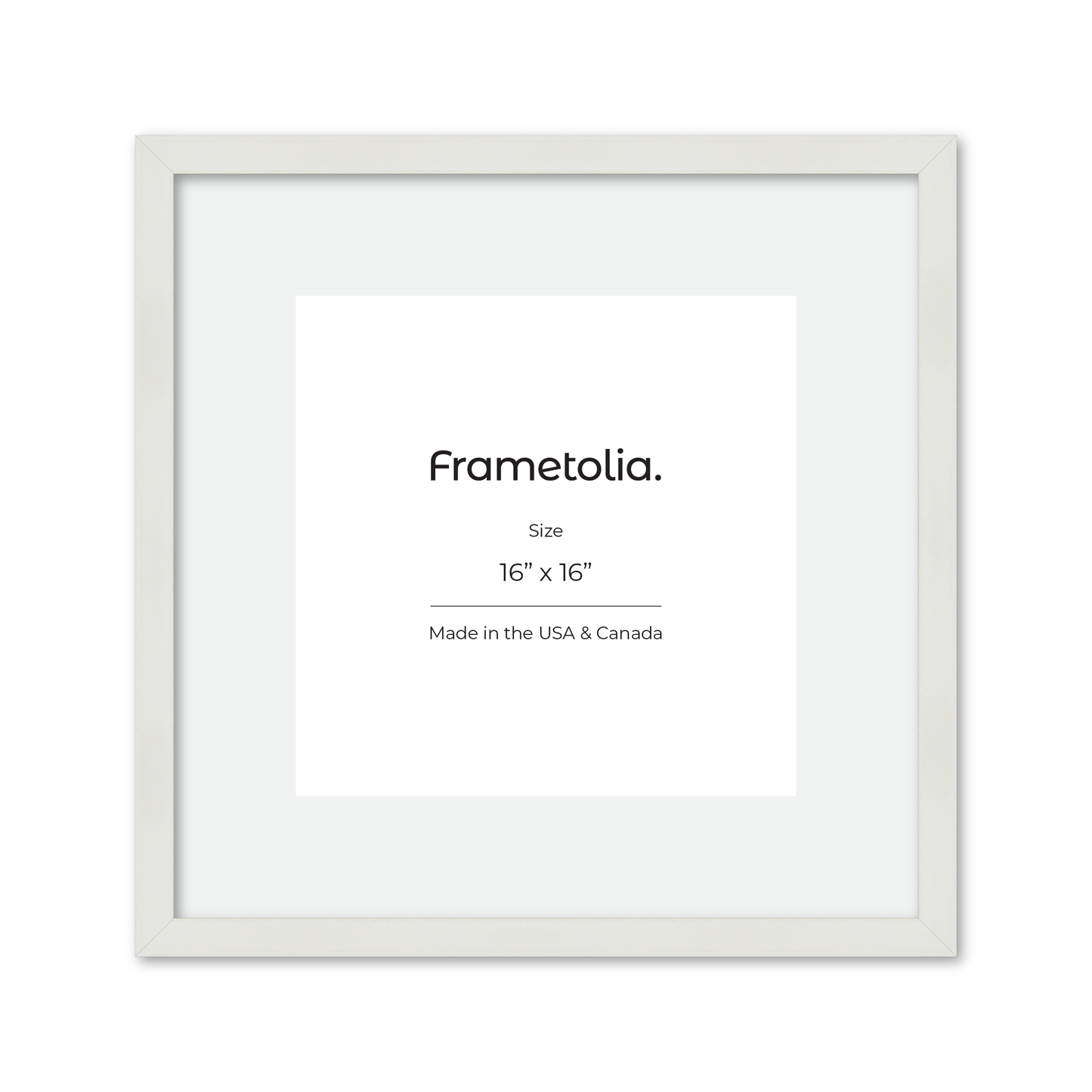 16" x 16" White Lacquer Manhattan Wall Frame