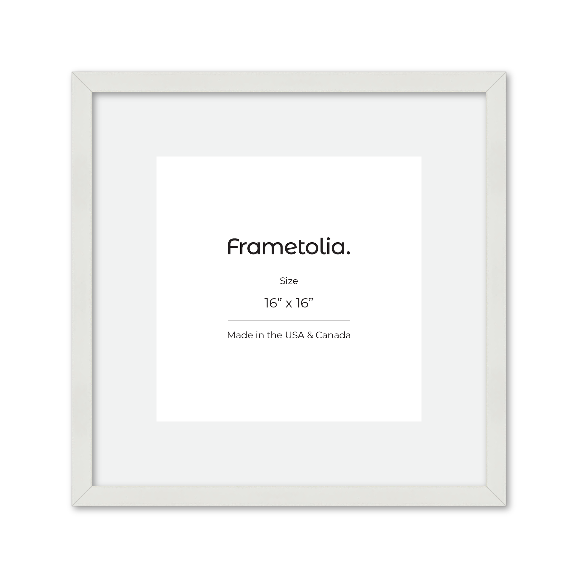 16" x 16" White Lacquer Manhattan Wall Frame