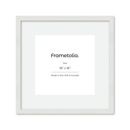 16" x 16" White Lacquer Manhattan Wall Frame
