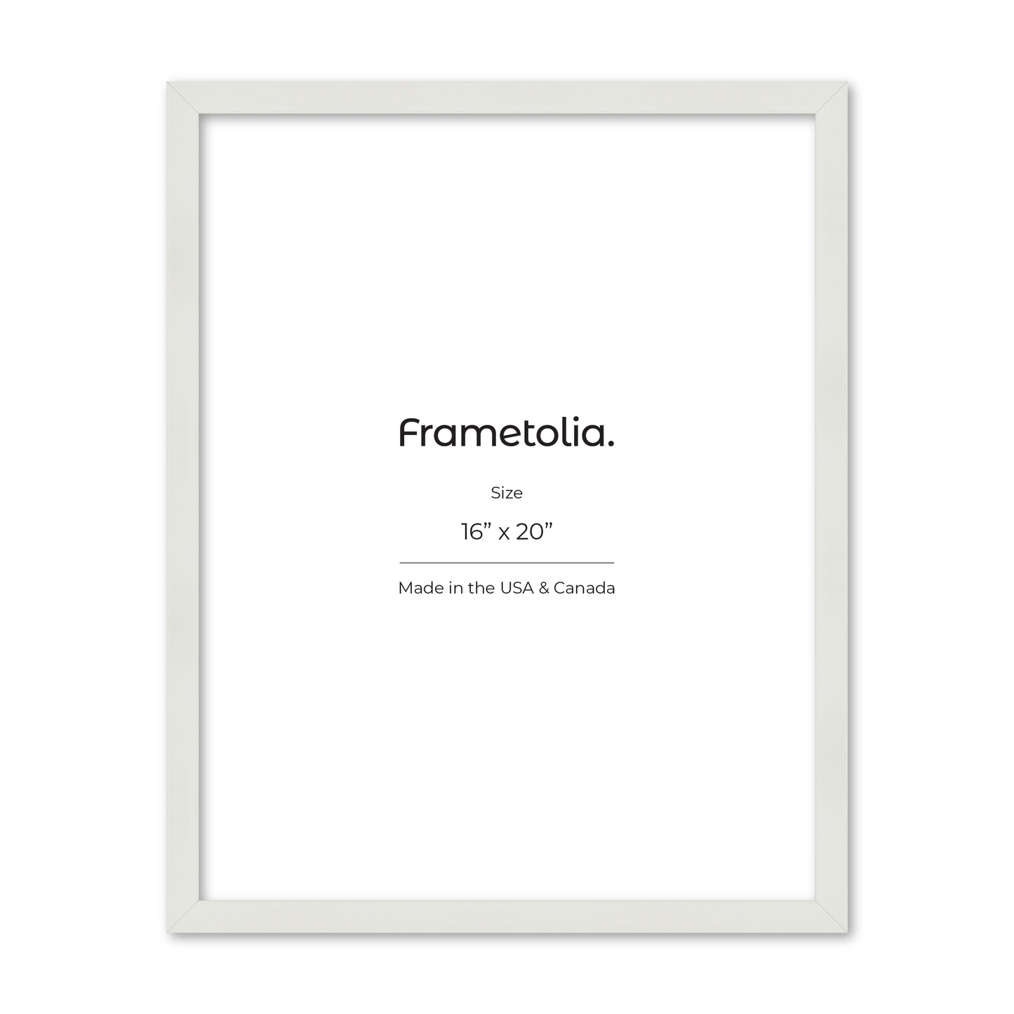 16" x 20" White Lacquer Manhattan Wall Frame