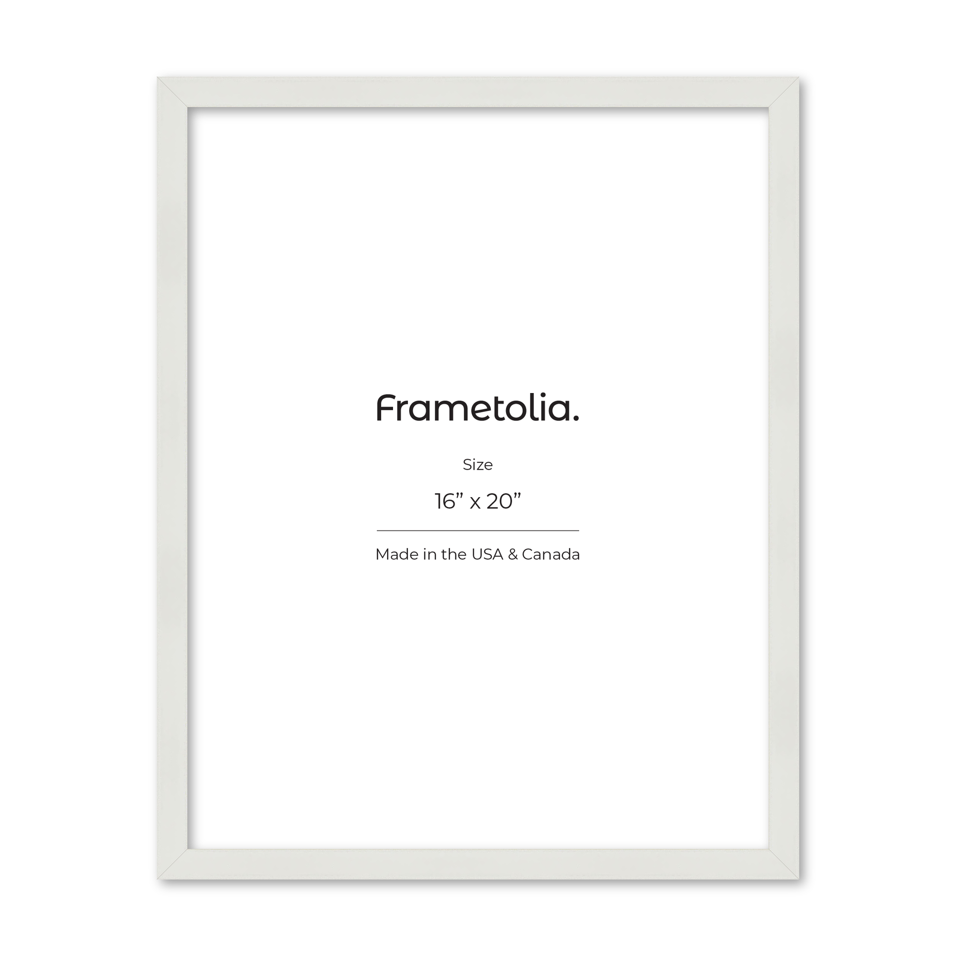 16" x 20" White Lacquer Manhattan Wall Frame