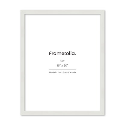16" x 20" White Lacquer Manhattan Wall Frame