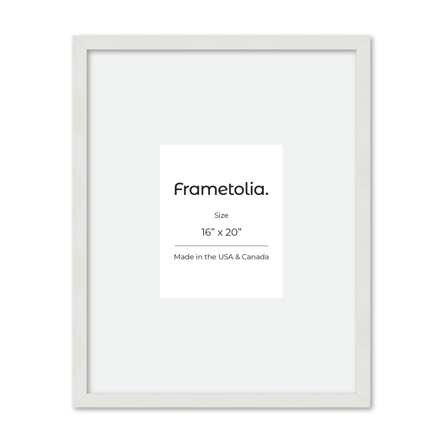 16" x 20" White Lacquer Manhattan Wall Frame