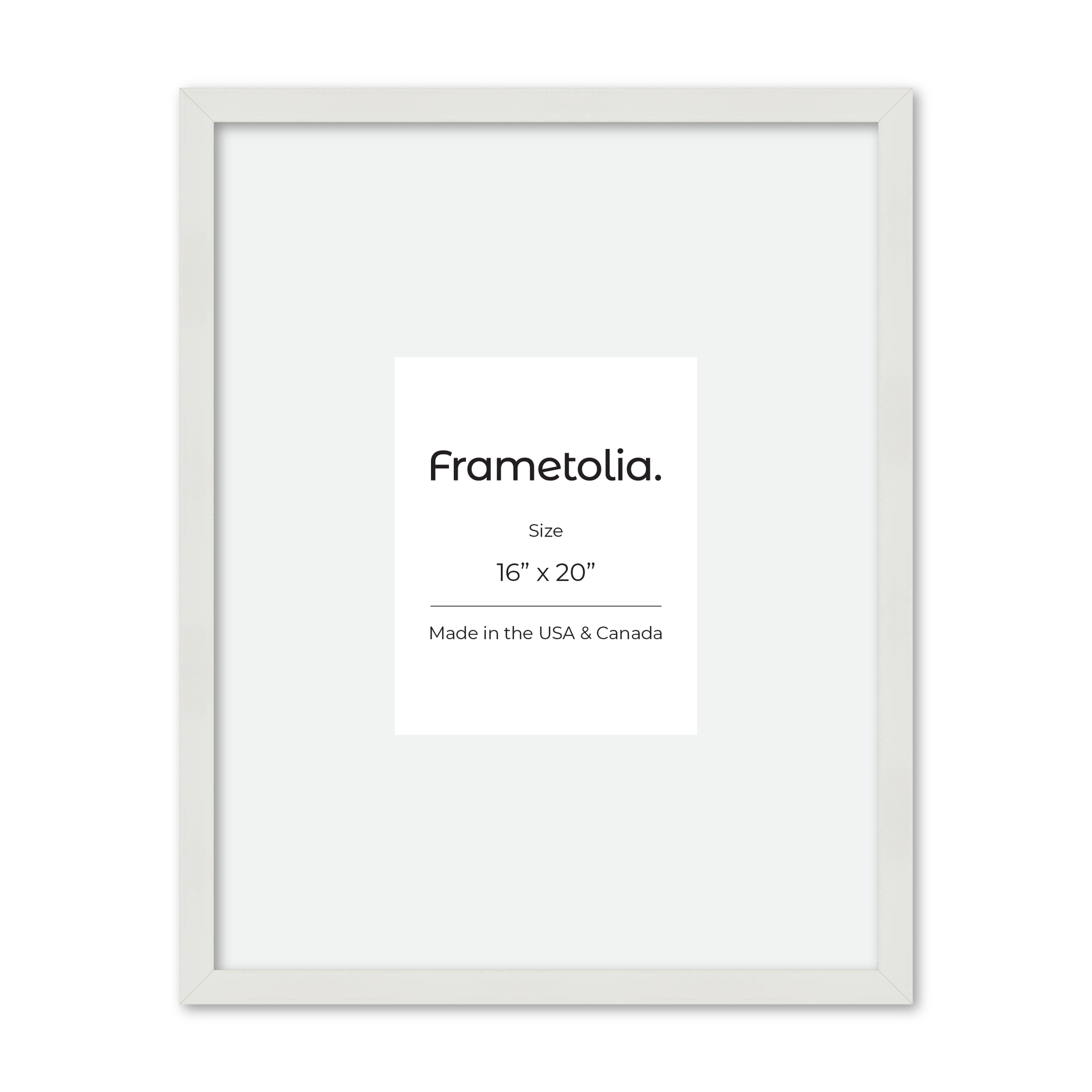 16" x 20" White Lacquer Manhattan Wall Frame