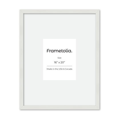 16" x 20" White Lacquer Manhattan Wall Frame
