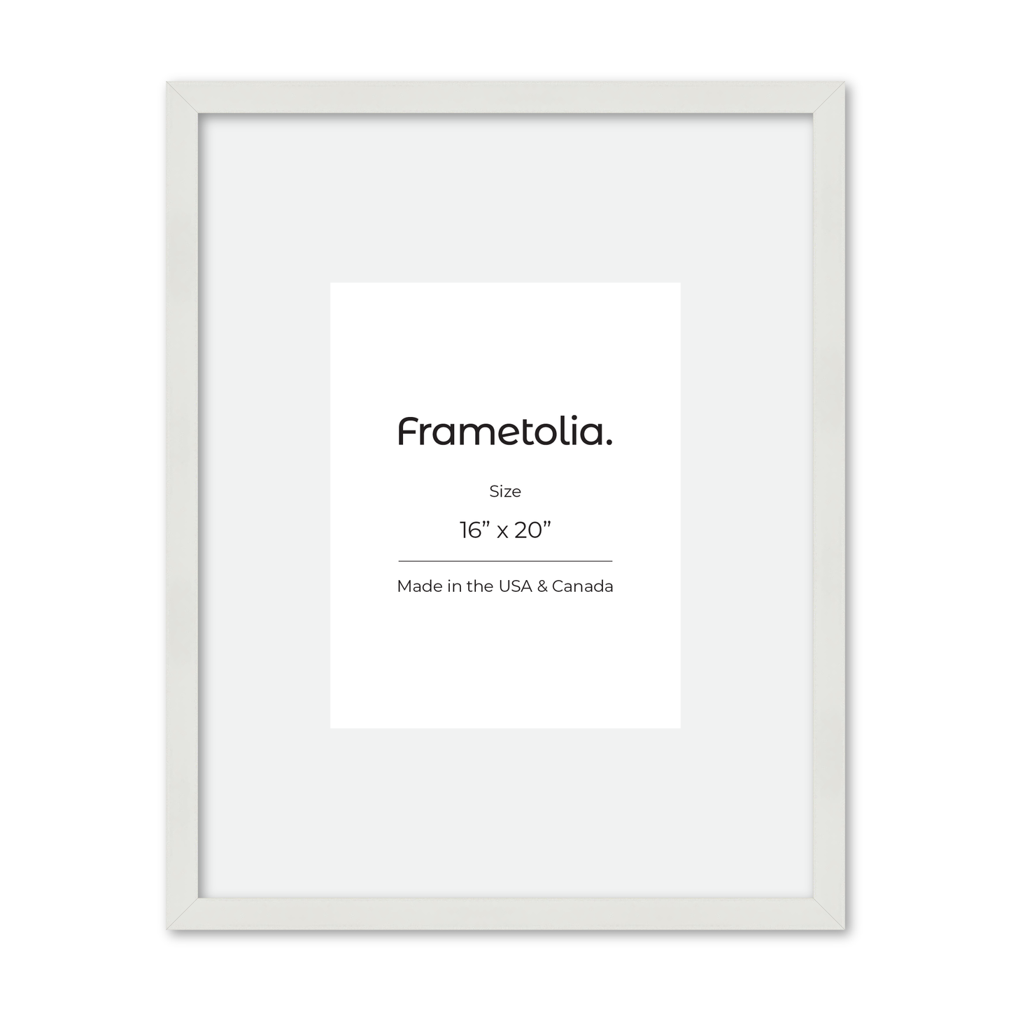 16" x 20" White Lacquer Manhattan Wall Frame