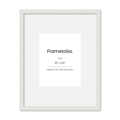16" x 20" White Lacquer Manhattan Wall Frame