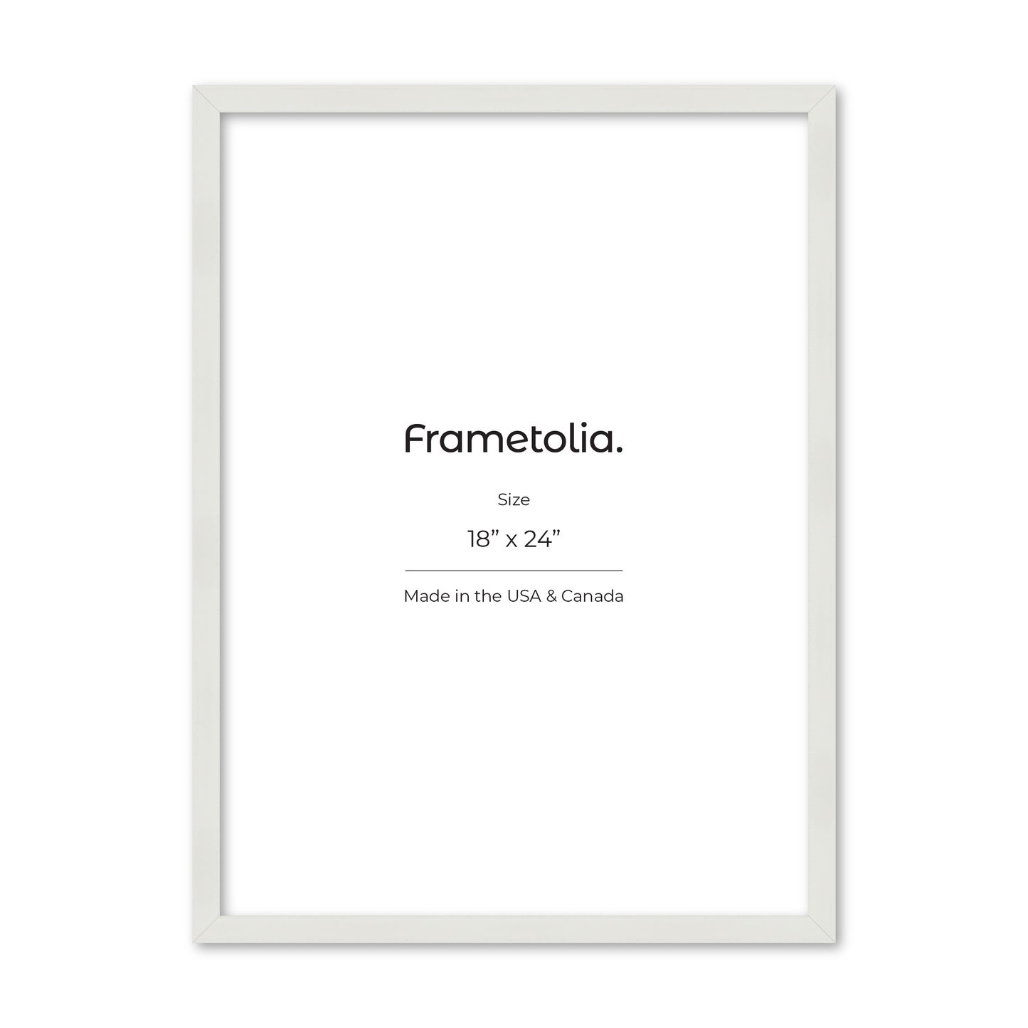 18" x 24" White Lacquer Manhattan Wall Frame
