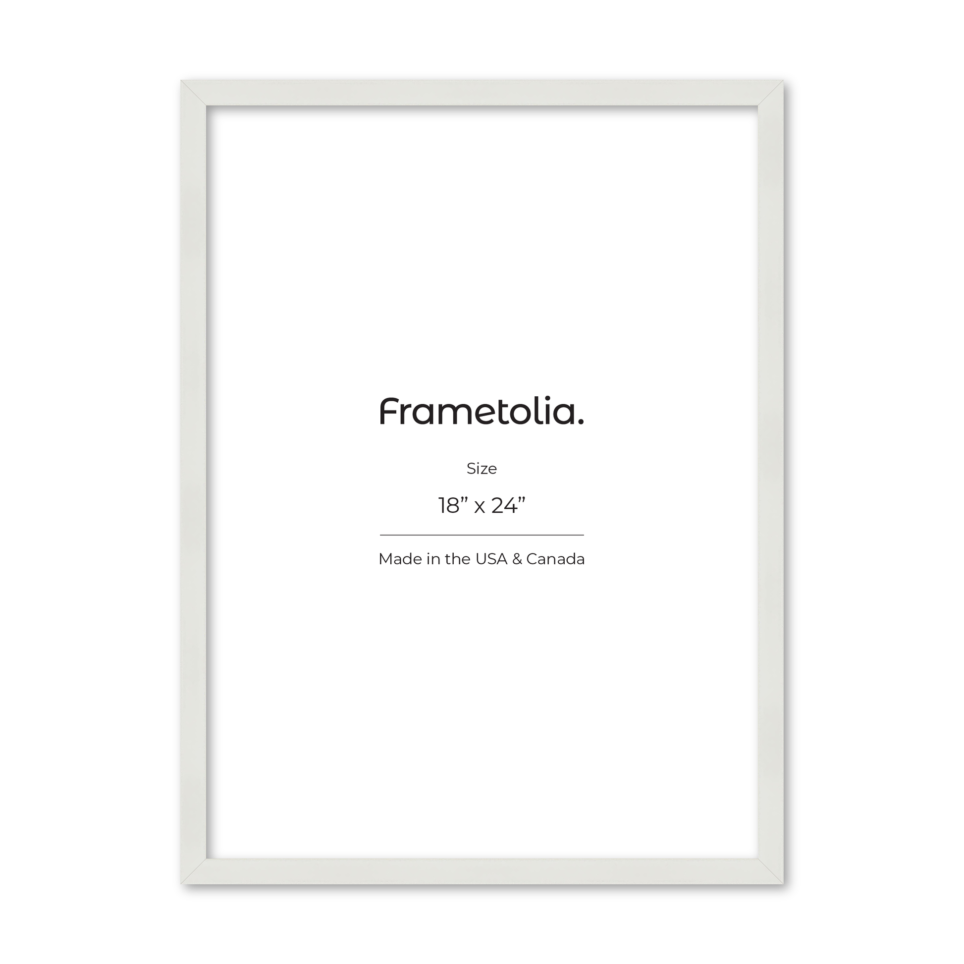 18" x 24" White Lacquer Manhattan Wall Frame