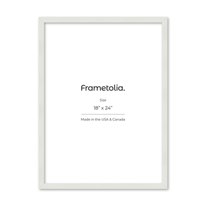 18" x 24" White Lacquer Manhattan Wall Frame