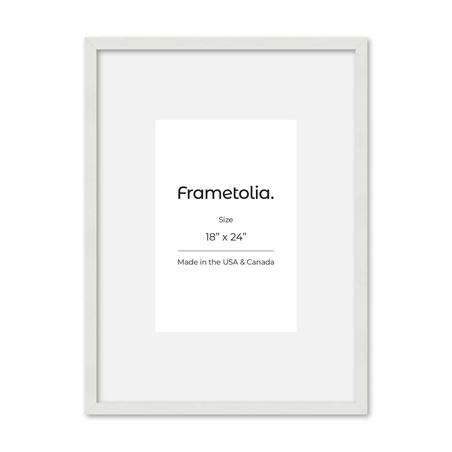 18" x 24" White Lacquer Manhattan Wall Frame