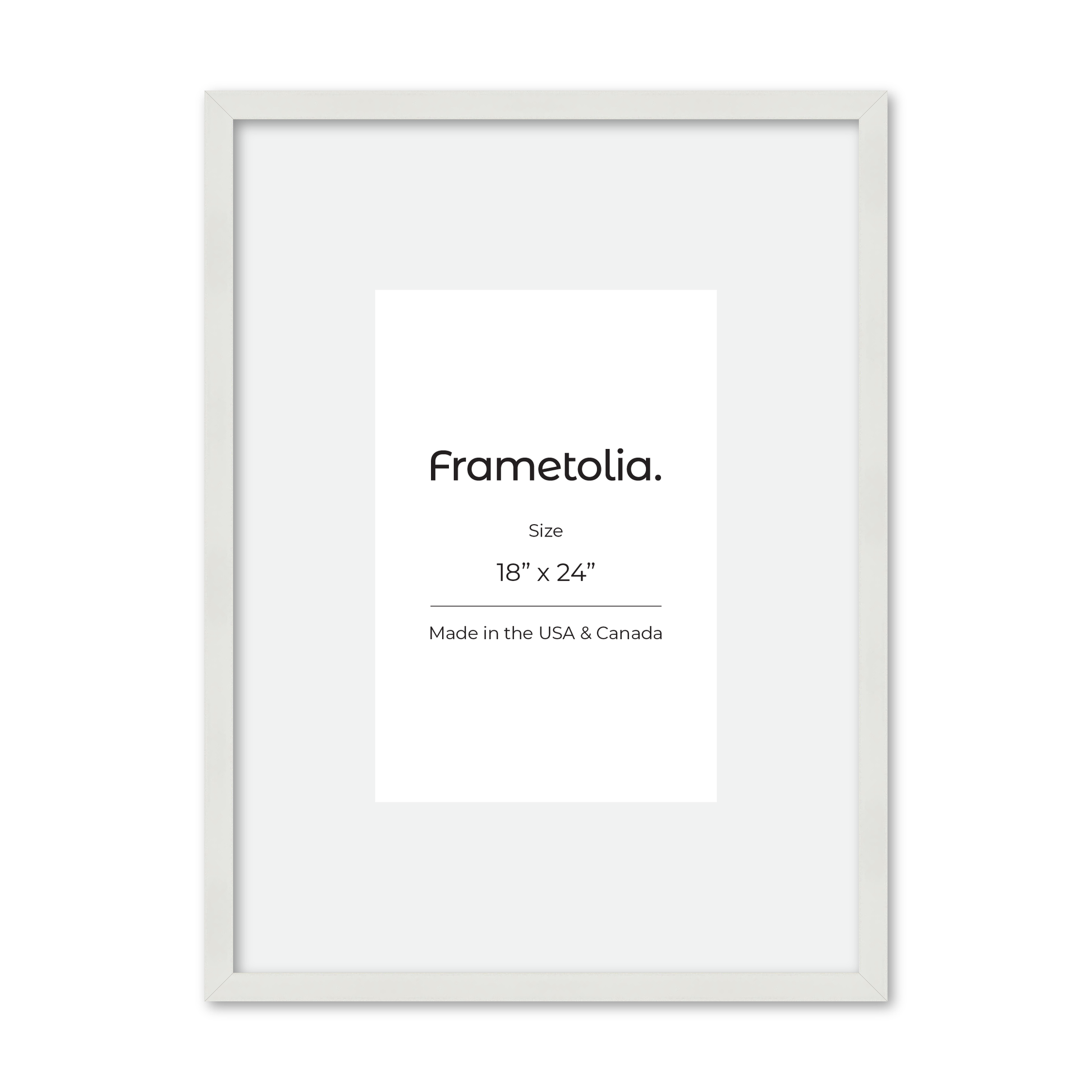 18" x 24" White Lacquer Manhattan Wall Frame