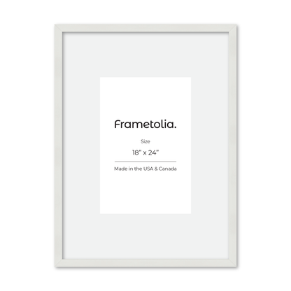 18" x 24" White Lacquer Manhattan Wall Frame